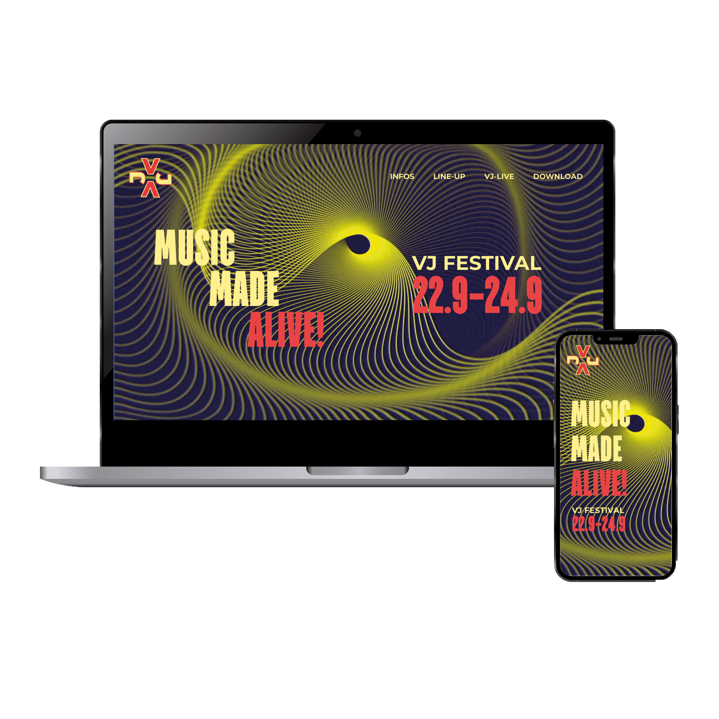 VJ Festival – Website Mockup